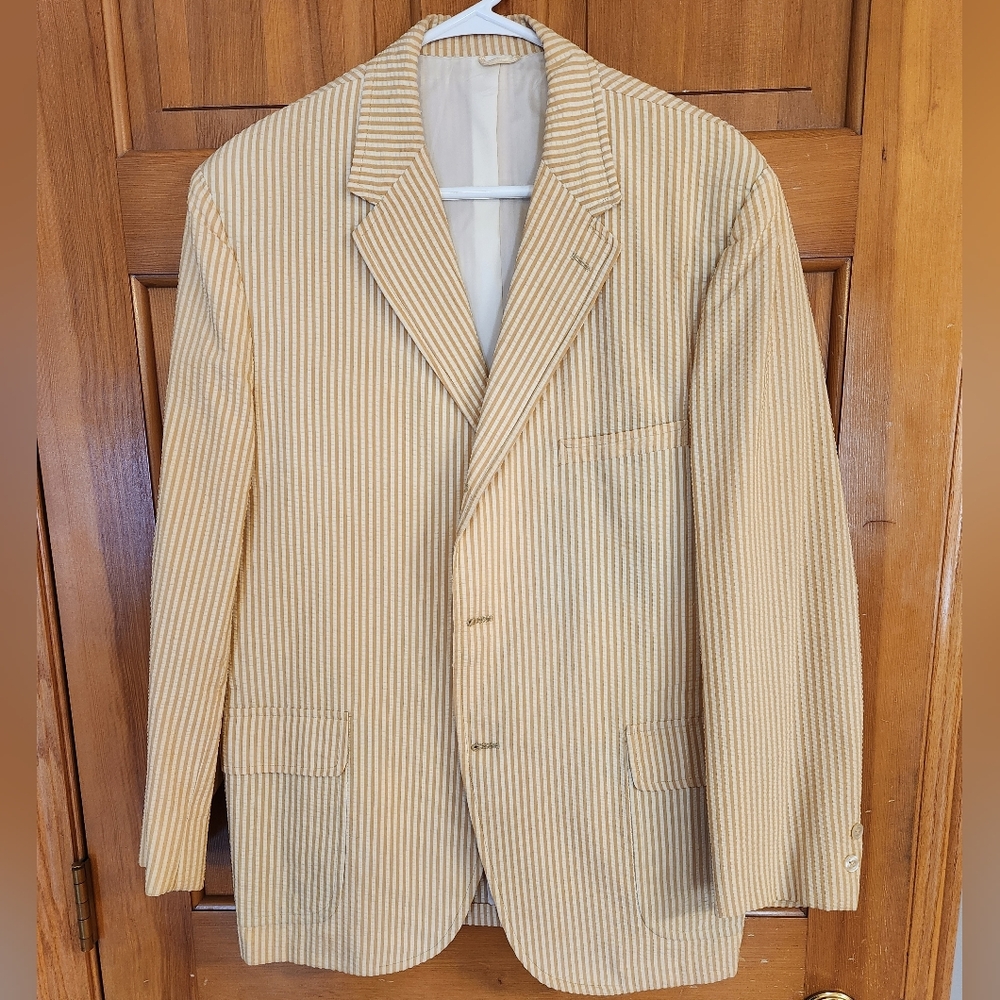 Vintage Seersucker Blazer - Size 44R